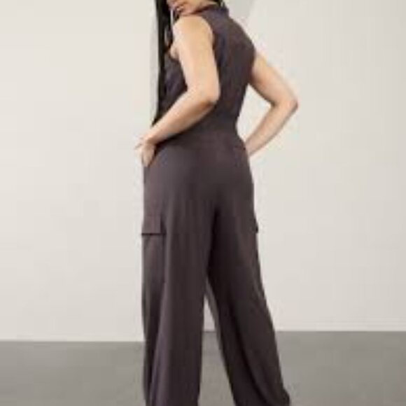 Athleta Brooklyn Utility Jumpsuit NWT, 14 Dark Grey - Picture 5 of 9